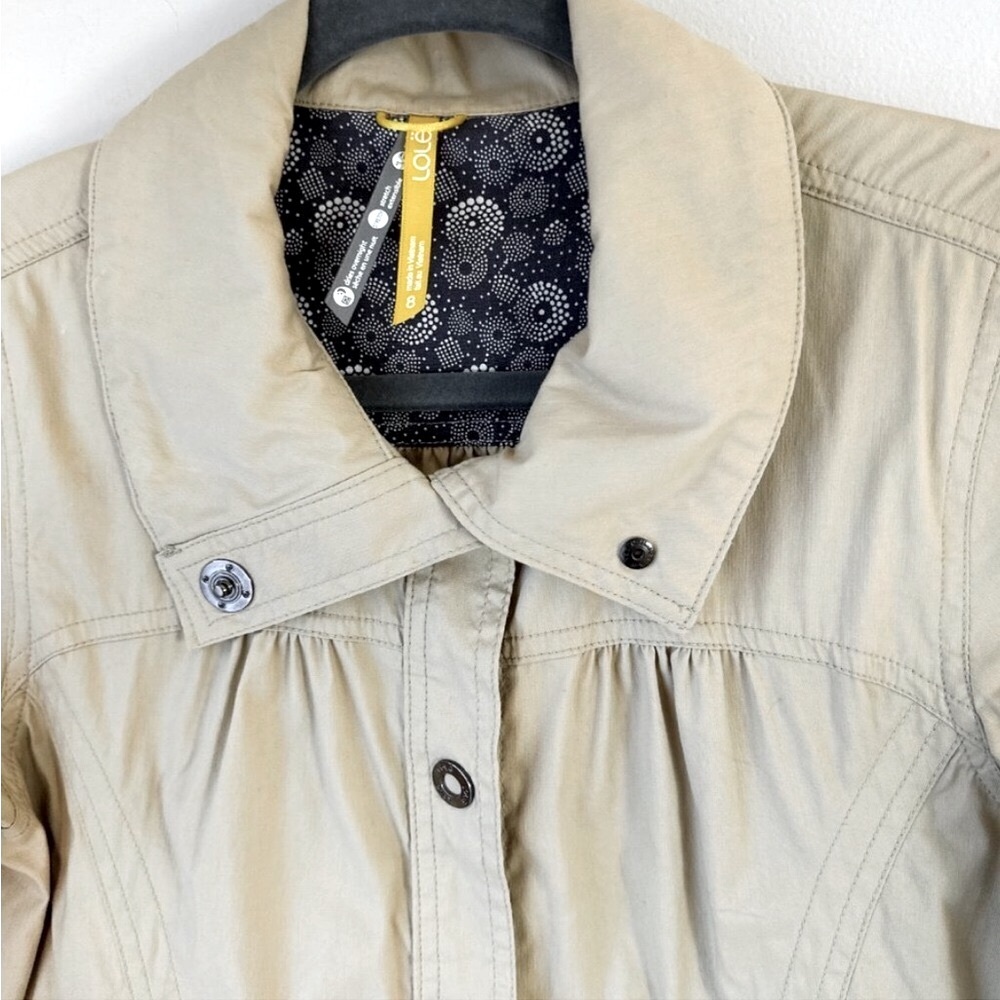 Women’s Lole Khaki Utility Jacket Snap Front - Picture 8 of 9